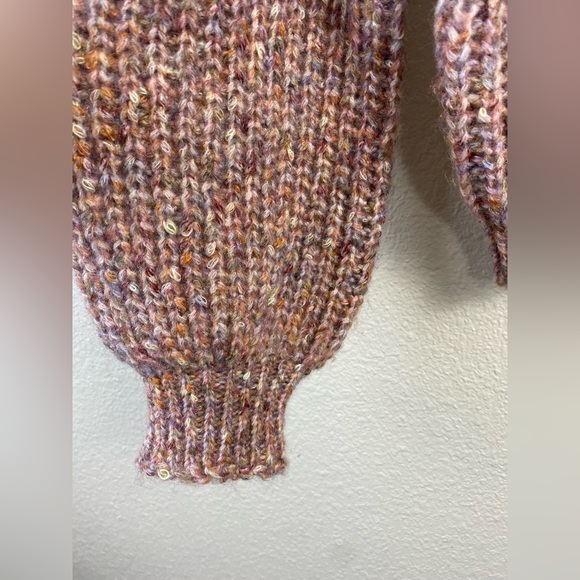 Lulus Wool blend Chunky knit Sweater Women’s Small Balloon Sleeve Boho Fall Cozy - Picture 8 of 10
